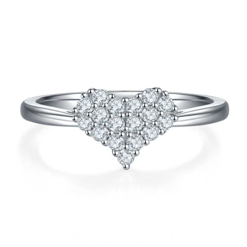 一见倾心S925银镀白金Moissanite厘石33分D级